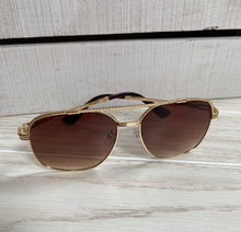 Sydney Square Aviators {Gold/Brown}