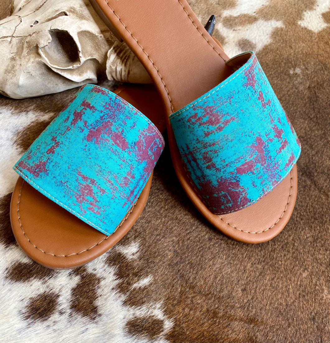 Rusted Turquoise Sandals