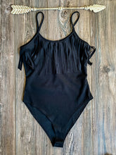 The Shiner Fringe Bodysuit {Black}