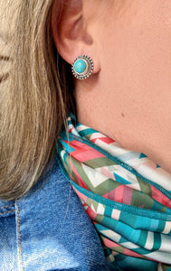 Round Rock Stud Earrings