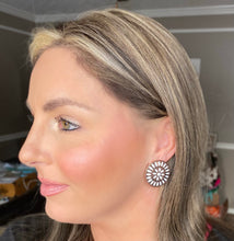 Crazy Cowgirl White Earrings