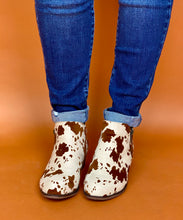 Brown Cow Print Booties