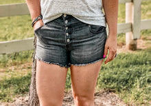 Black Denim Shorts