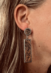 The Blaze Tooled Earrings