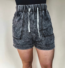 The Acala Mineral Wash Active Shorts {Black}