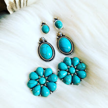 Round Rock Turquoise Earring Trio