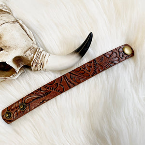 Tooled Leather Bracelet