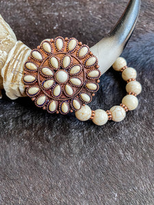 White Concho Bracelet