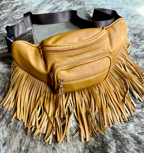 Mustard Fringe Bum Bag