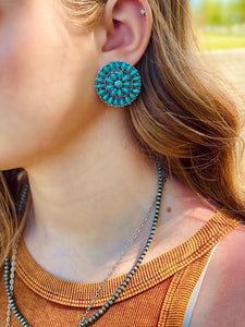 Old Town Turquoise Cluster Stud Earrings