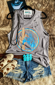 Western Bullrider Grey Tank