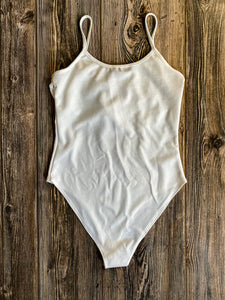 The Shiner Fringe Bodysuit {White}