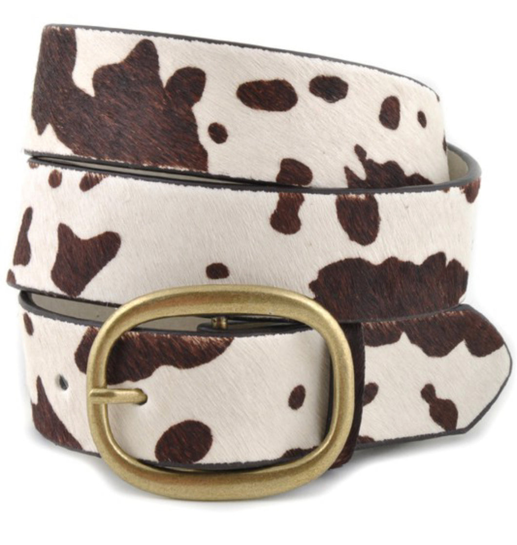 Brown Cowhide Belt