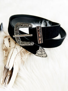 Bluff Black Western Belt