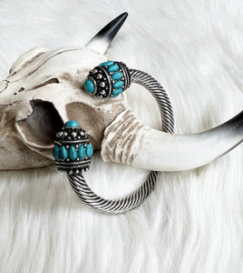 Calla Turquoise Cable Cuff Bracelet