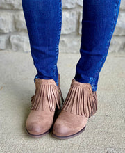 Mavo Taupe Fringe Boots