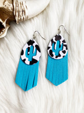 Punchy Cow Cactus Earrings