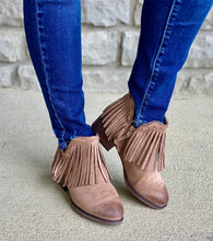 Mavo Taupe Fringe Boots