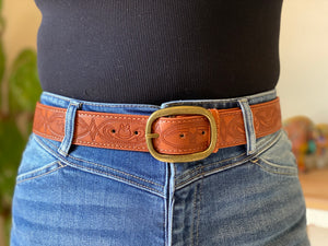 Longhorn Rodeo Tan Belt