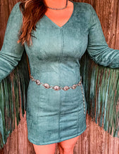 Kerosene Turquoise Fringe Dress