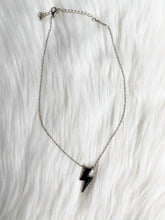 Black Lightning Bolt Necklace