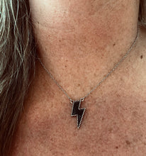 Black Lightning Bolt Necklace