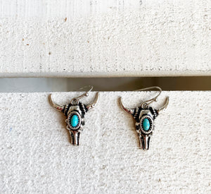 Bull Skull Earrings