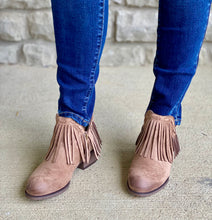 Mavo Taupe Fringe Boots