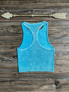 Ribbed Crop Tank {Turquoise}