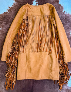 Kerosene Camel Fringe Dress