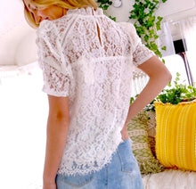 White Lace Sweetheart Top