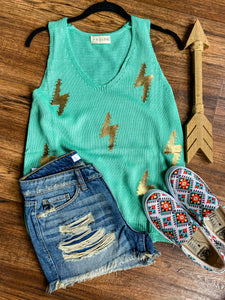 Lightning Bolt Knit Tank