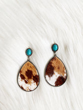 Red Wolf Cowhide Earrings