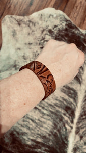 Tooled Leather Bracelet