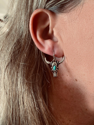 Bull Skull Earrings