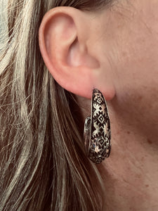 Aztec Hoop Earrings