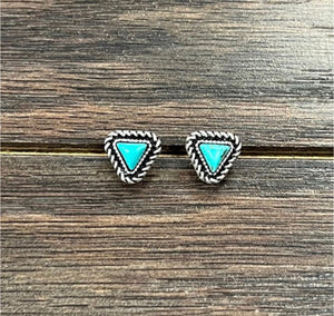 Cowgirl Turquoise Stud Earrings