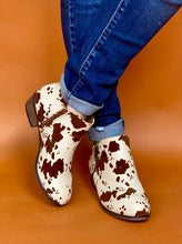 Brown Cow Print Booties