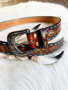 Sunflower Leather Belt