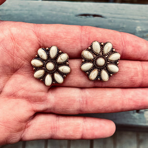 Wynn White Stud Earrings