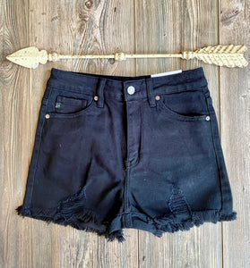 Baylee Black Denim Shorts