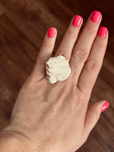 White Slab Stone Ring