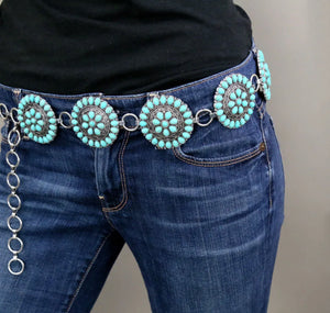 Squash Blossom Concho Belt