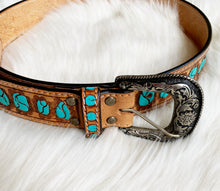 Turquoise Stones Leather Belt