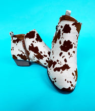 Brown Cow Print Booties