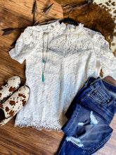 White Lace Sweetheart Top