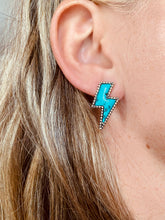 Turquoise Lightning Bolt Earrings