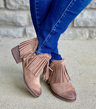 Mavo Taupe Fringe Boots