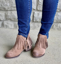 Mavo Taupe Fringe Boots