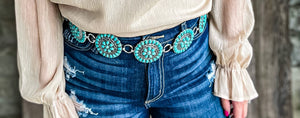 Squash Blossom Concho Belt